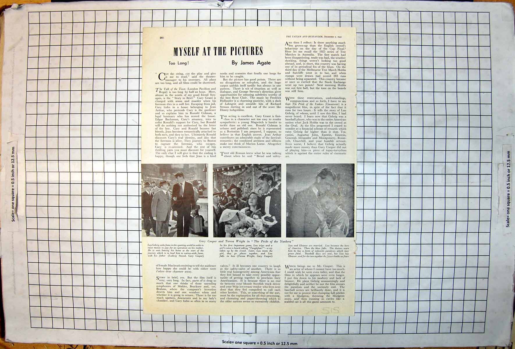 Old Gary Cooper Teresa Wright Pride The Yankees Lou Gehrig Film 1942 20th