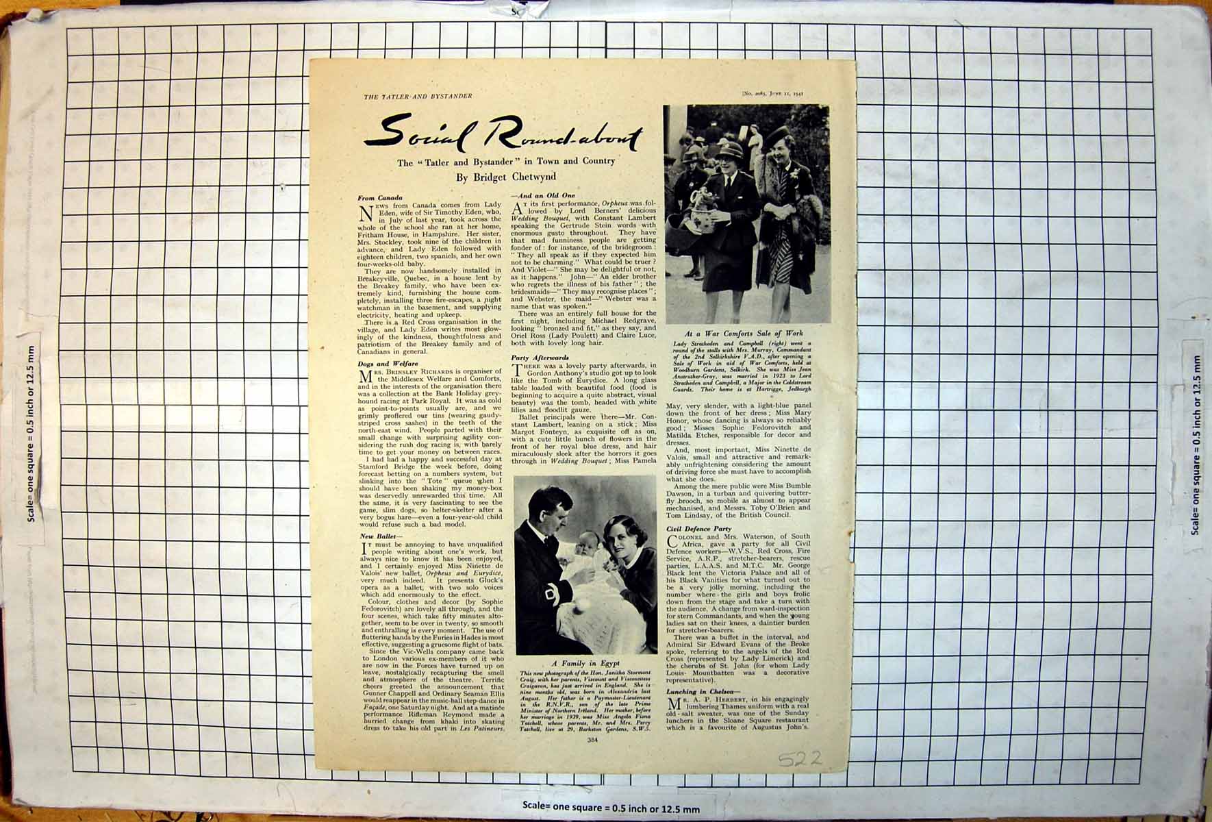 Antique Print Lady Strateden Sale Work Family Egypt Viscount Craigavon 1941