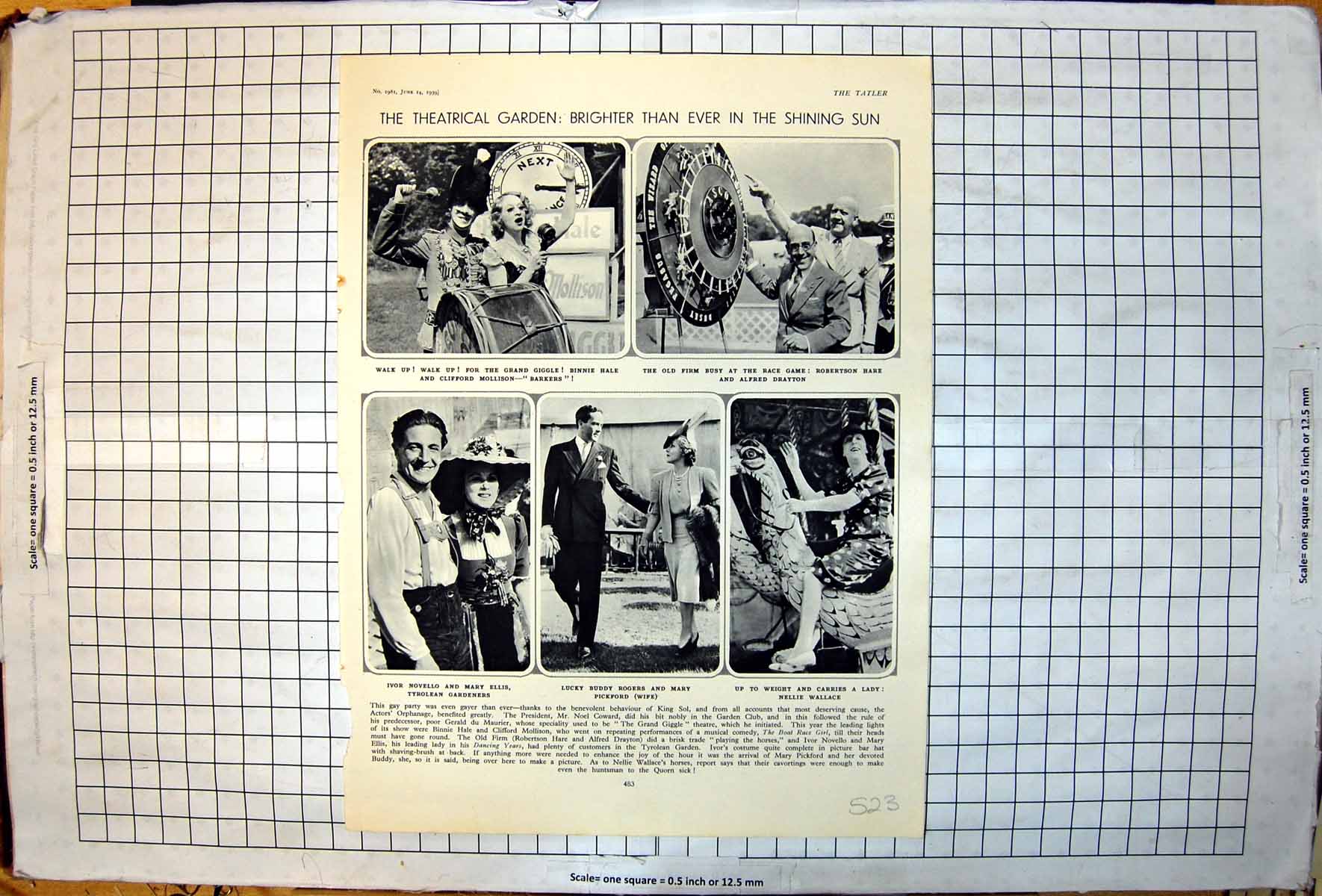 Old Theatrical Garden Ivor Novello Mary Ellis Buddy Rogers Games 1939 20th