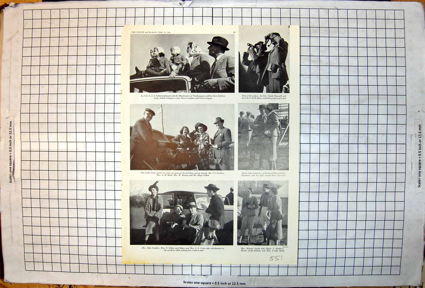 Antique Print Races Ajs Featherstonhaugh Marchiness Northampton Judges 1949