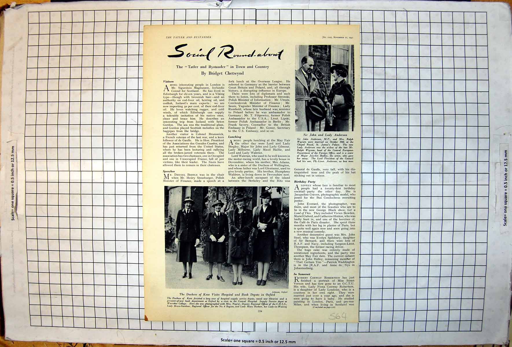 Old Duchess Kent Visits Hospital Book Depot Oxford Sir J Anderson 1941 20th