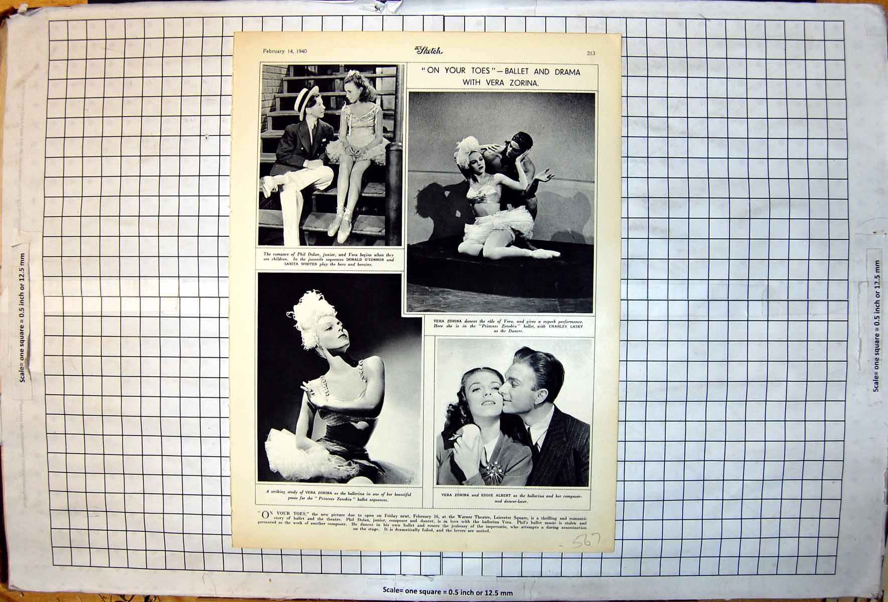 Old Vera Zorina Studies Princess Zenobia Eddie Albert Dancer Lover 1940 20th