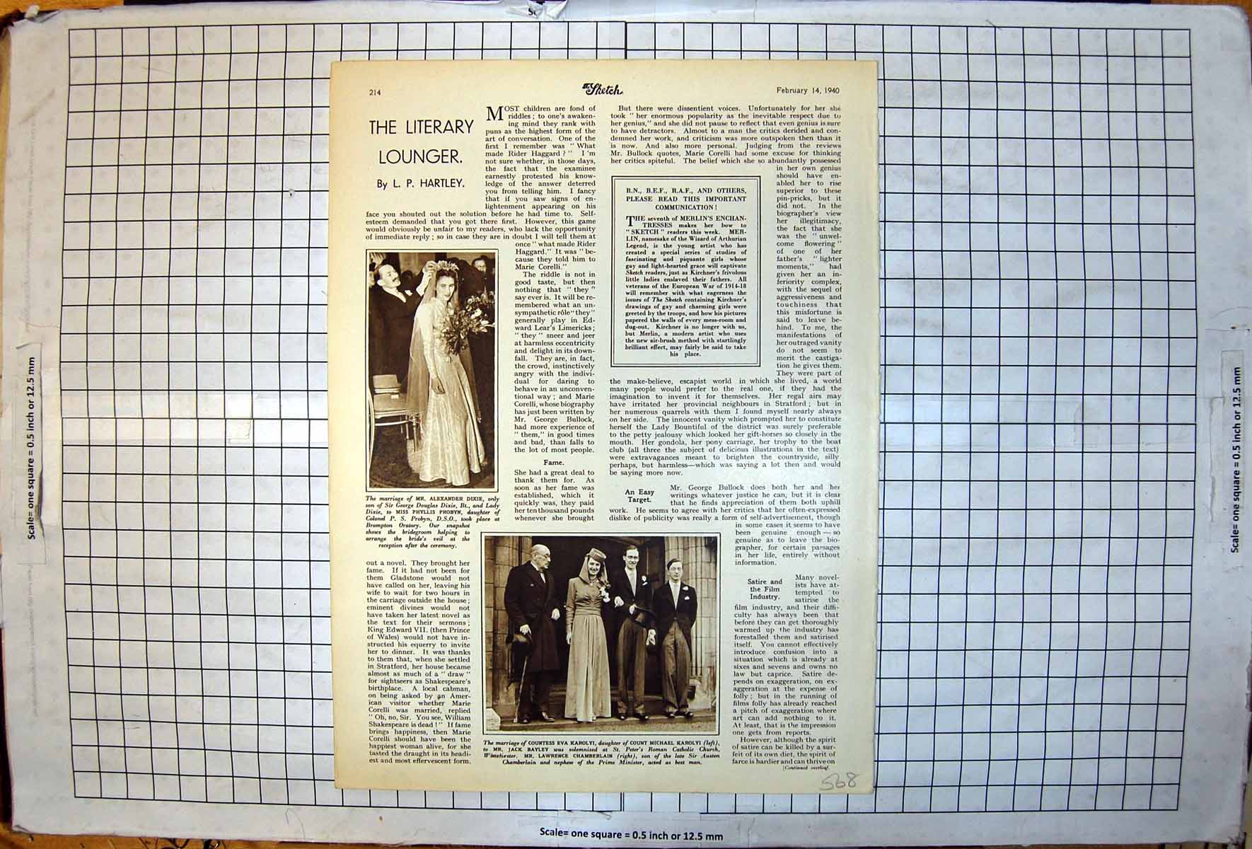 Old Print Marriage A Dixie Miss Phyllis Probyn Countess Eva Karoyli 1940 20th