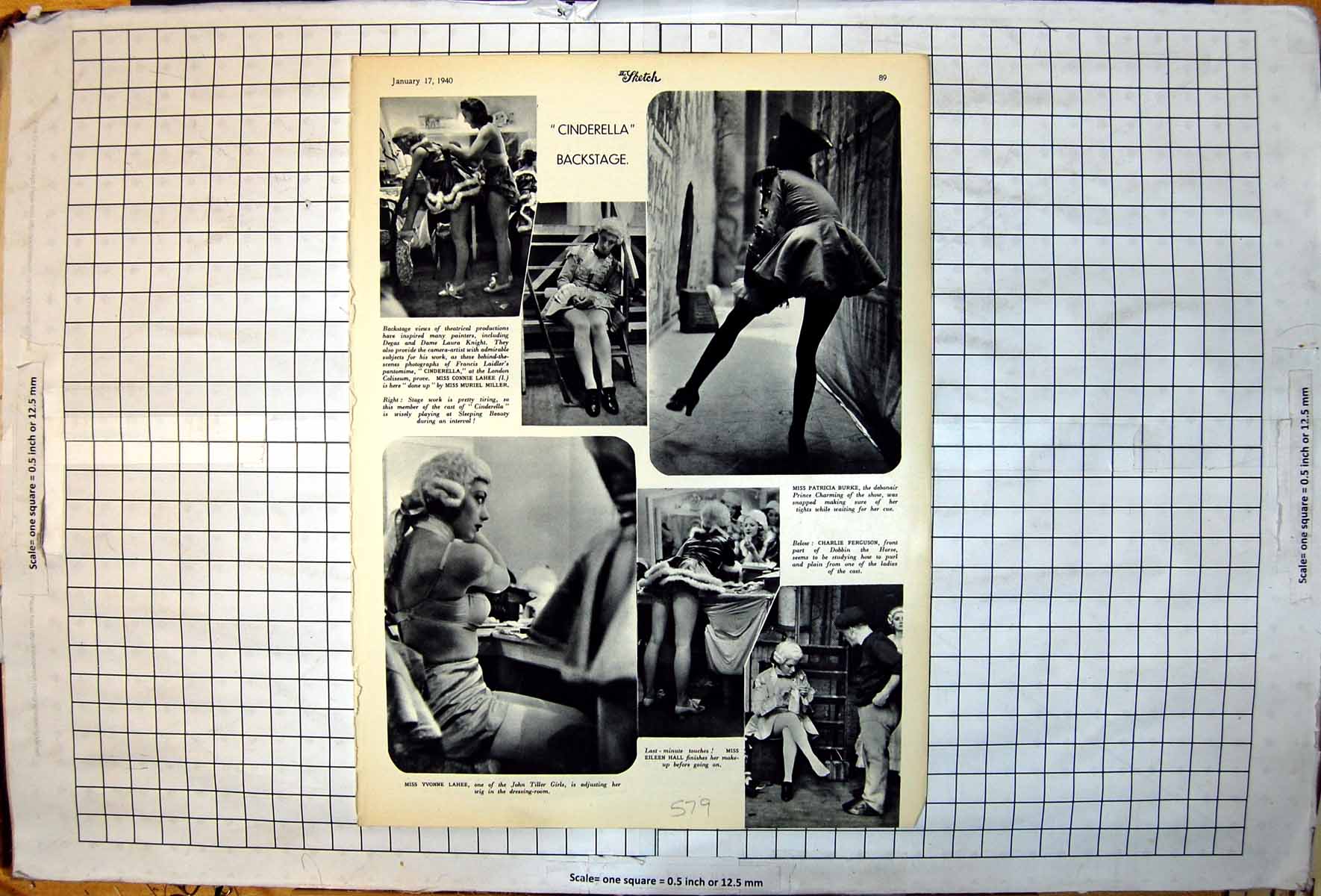 Old Cinderella Backstage Connie Lahee Muriel Miller Yvonne E Hall 1940 20th