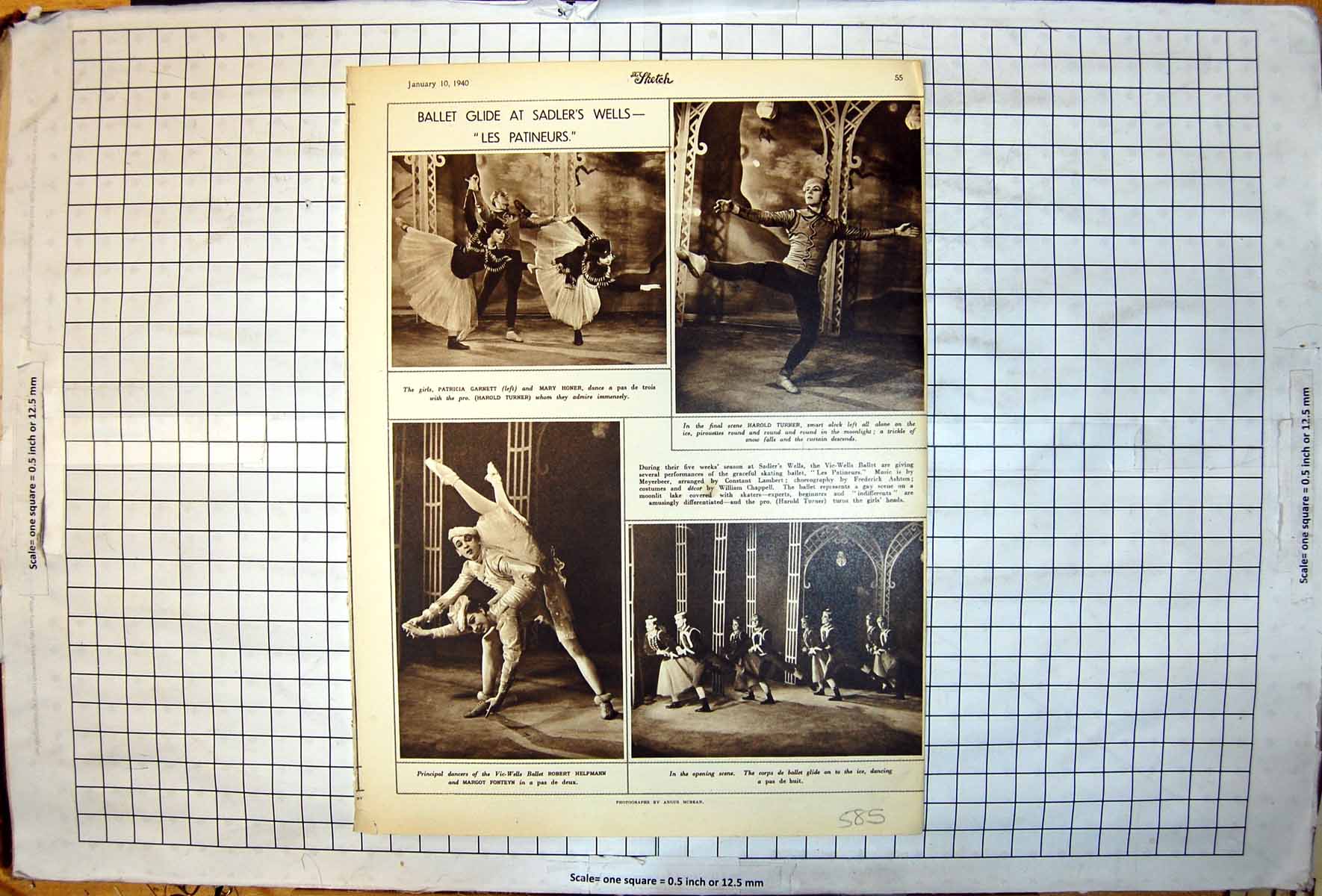 Old Ballet Glide Sadler'S Wells Les Patineurs P Garnett M Honer 1940 20th