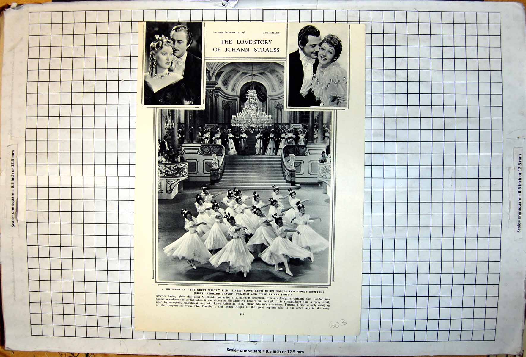 Old Great Waltz Film Ballet Dancers M Korjus G Houston F Gravet 1938 20th