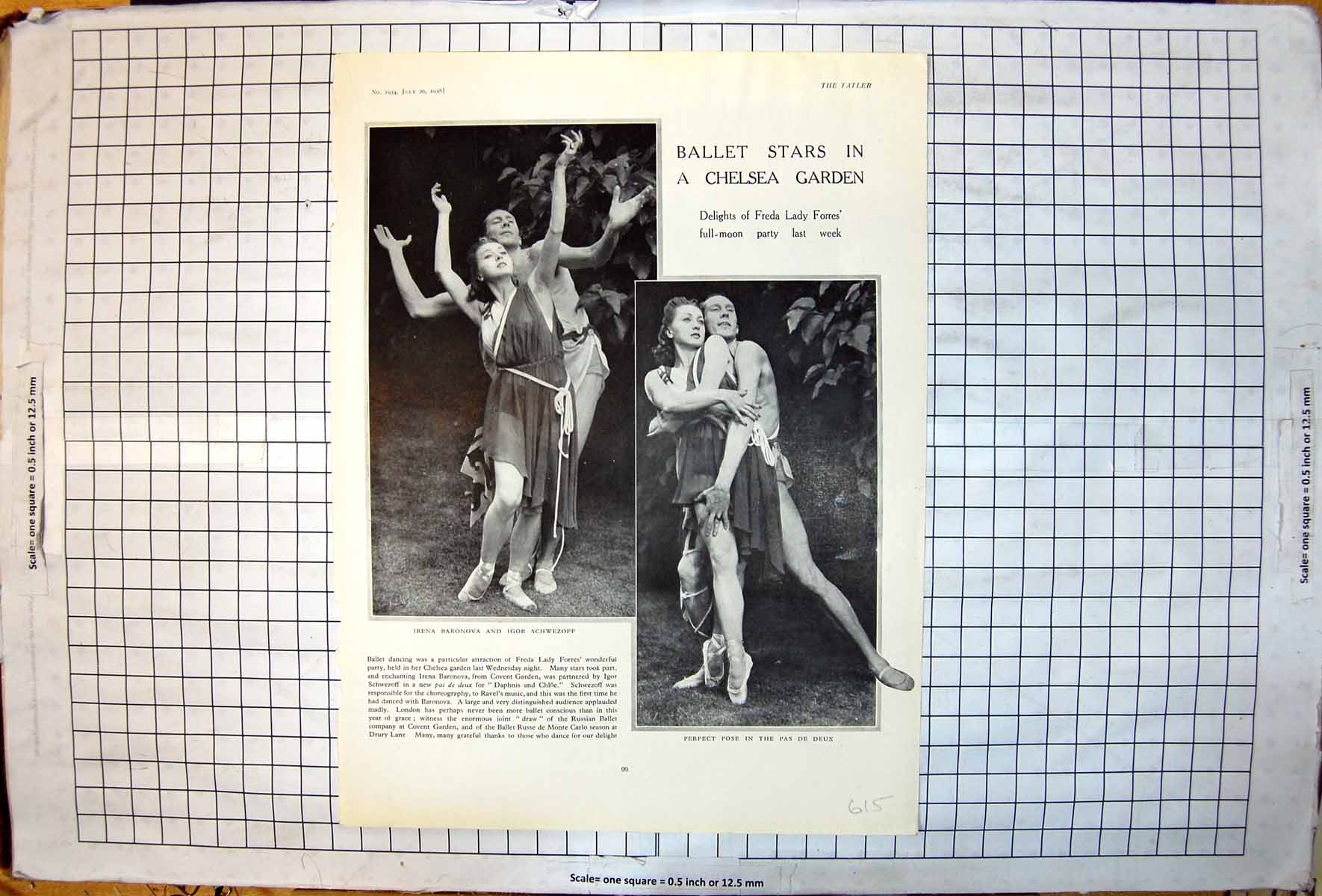 Old Freda Lady Forres' Ballet Stars Irena Baronova Igor Schwezoff 1938 20th