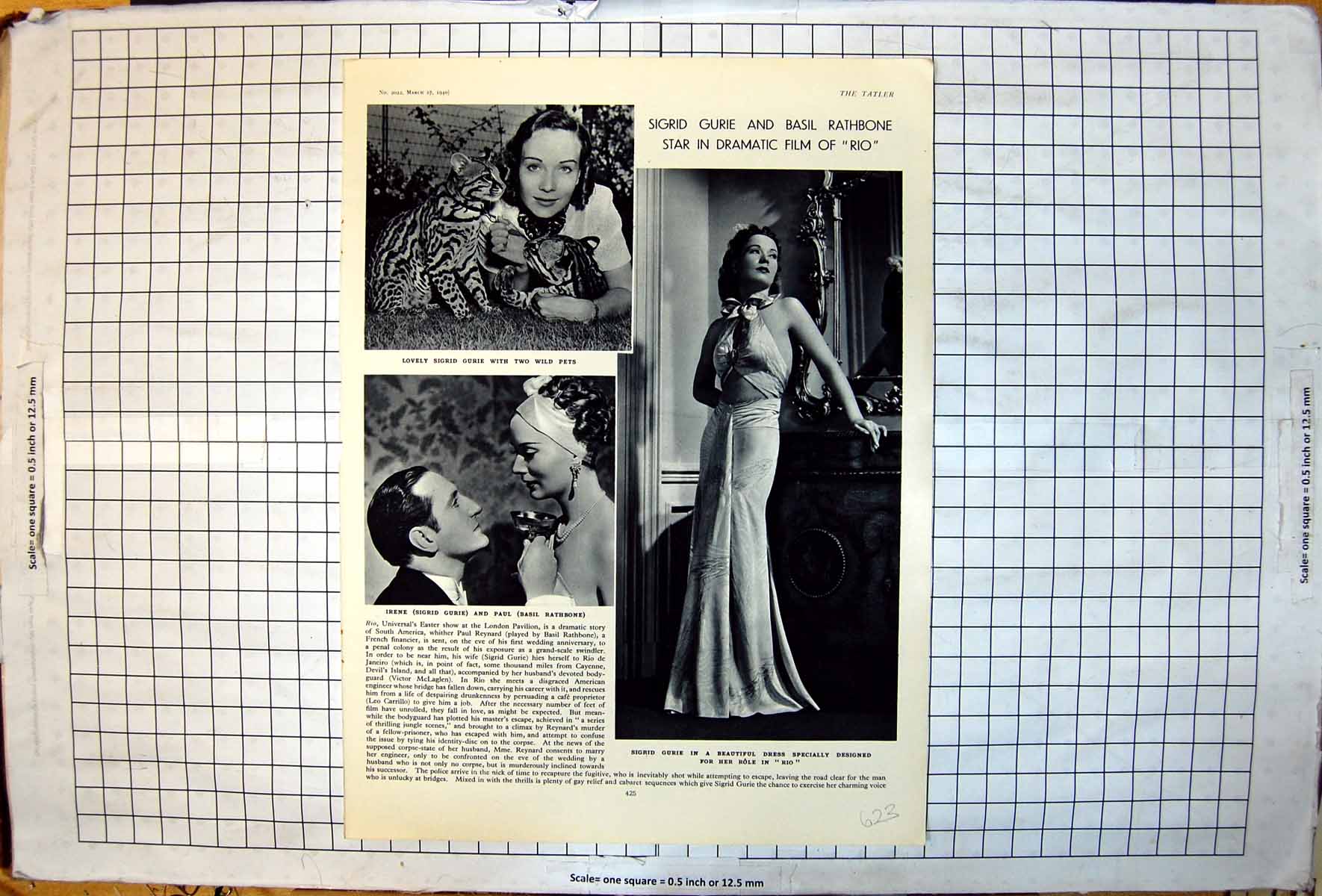 Old Print Sigrid Gurie Basil Rathbone Scenes From Rio Dramatic Film 1940 20th