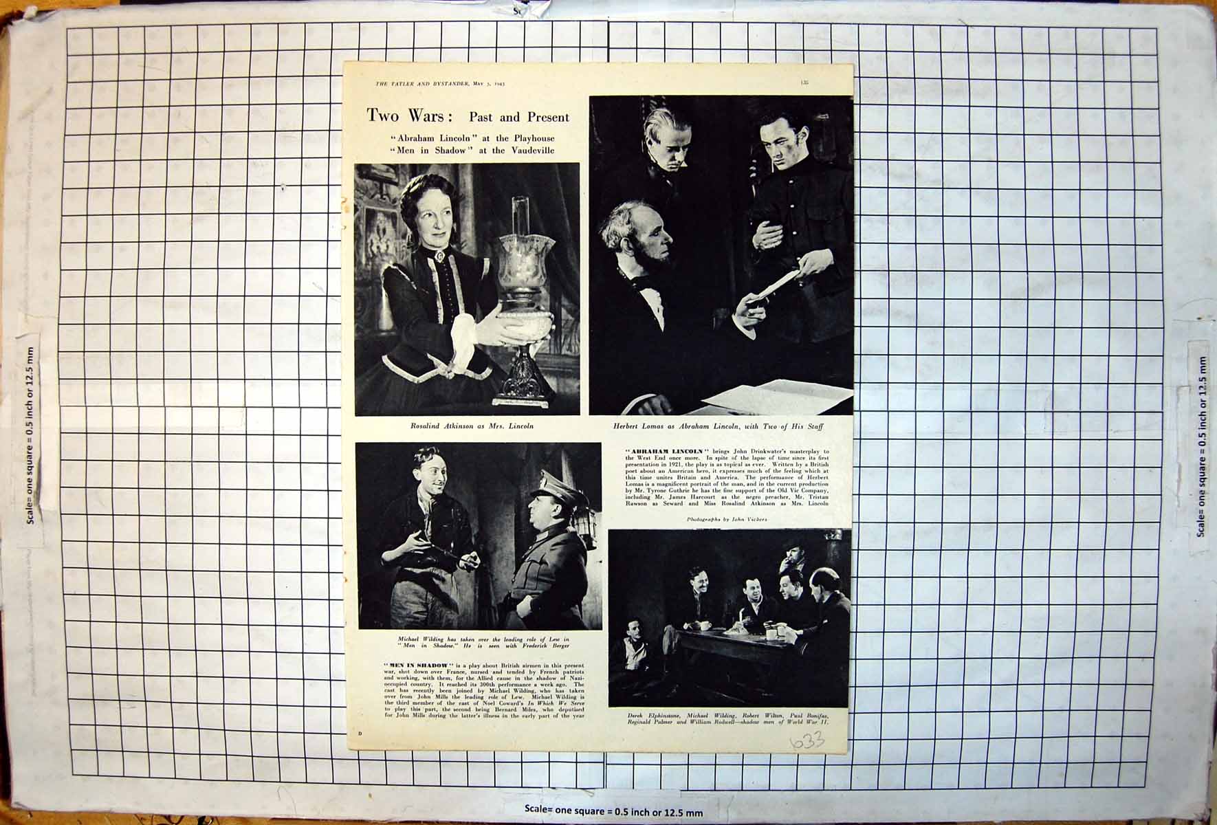 OldWars Plays Lincoln Men Shadow Herbert Lomas Michael Wilding 1943