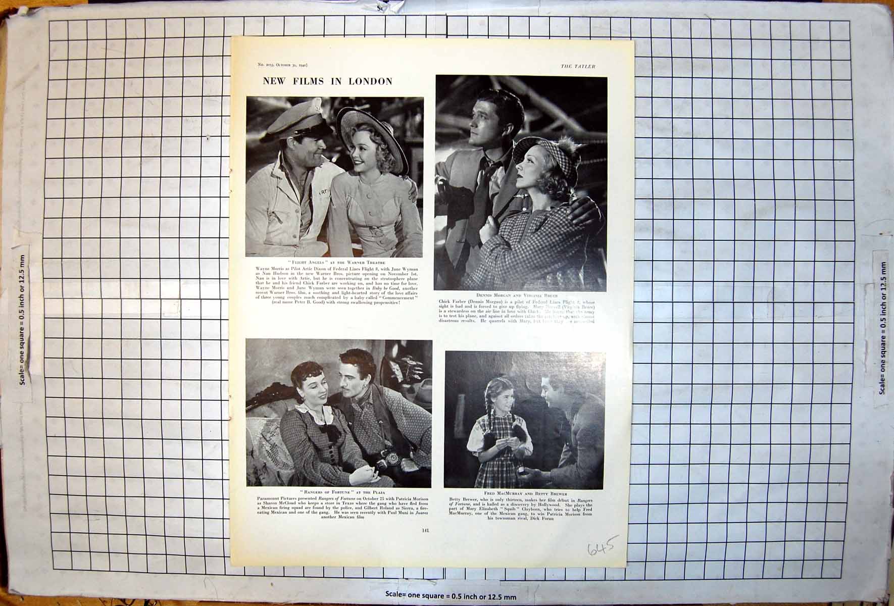 Old Wayne Morris Jane Wyman Dennis Morgan Virginia Bruce B Brewer 1940 20th