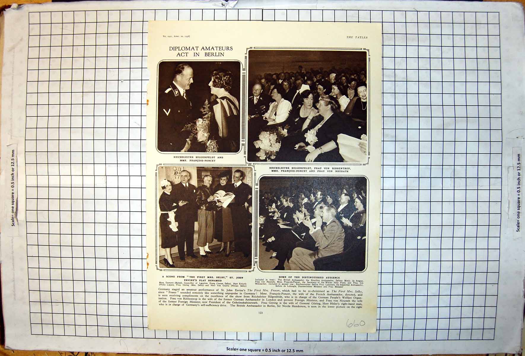 Antique Old Print Diplomat Amateurs Act Berlin Reichsleiter Hilgenfeldt 1938