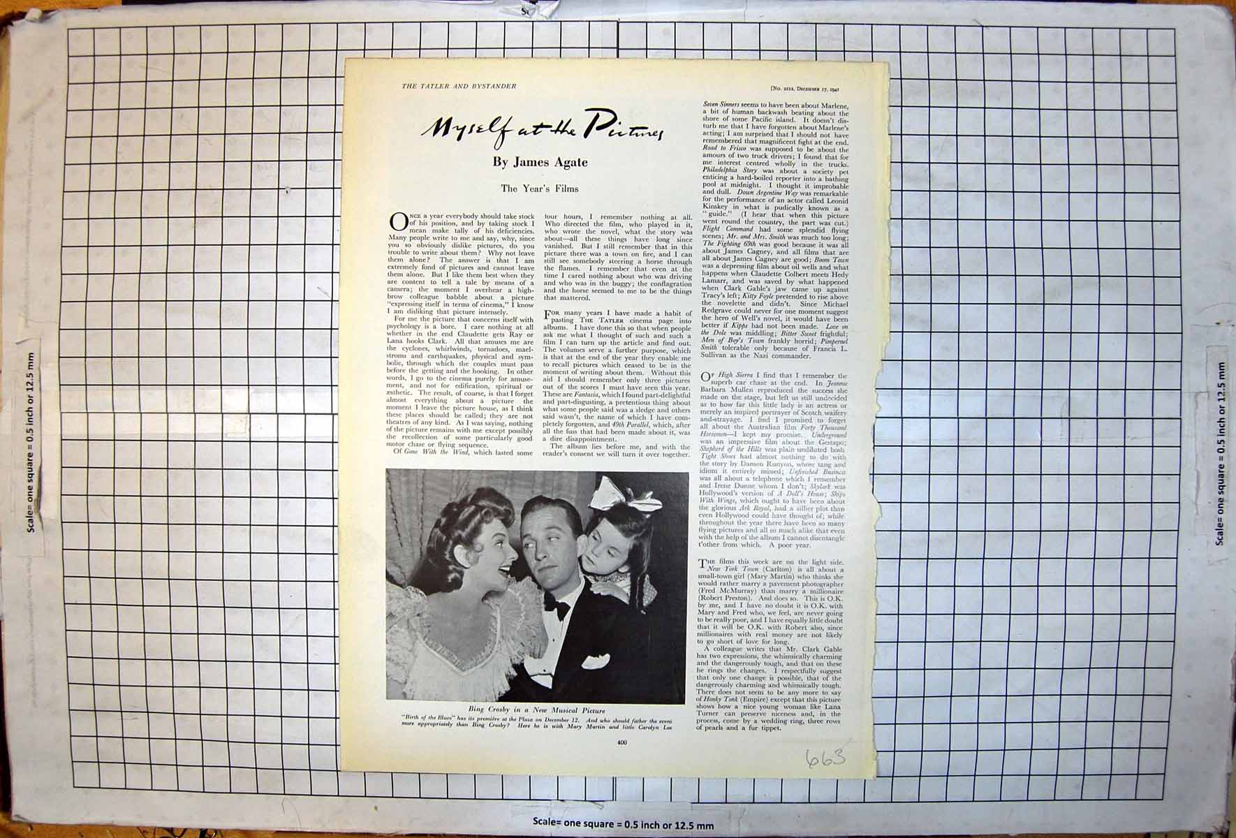 Antique Old Print Bing Crosby Mary Martin Carolyn Lee Birth The Blues 1941 20th