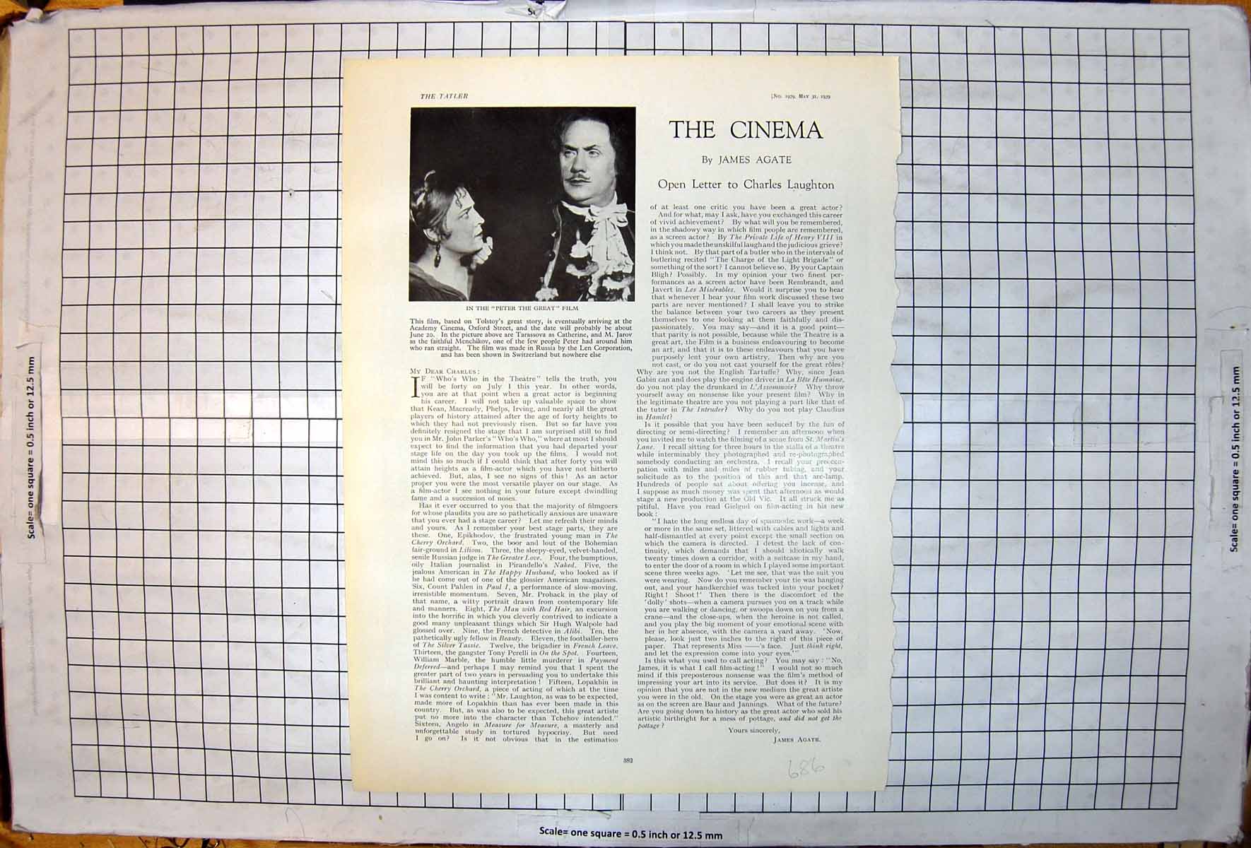Old Print Peter The Great Film Tarassova Catherine M Jarov Menchikov 1939 20th