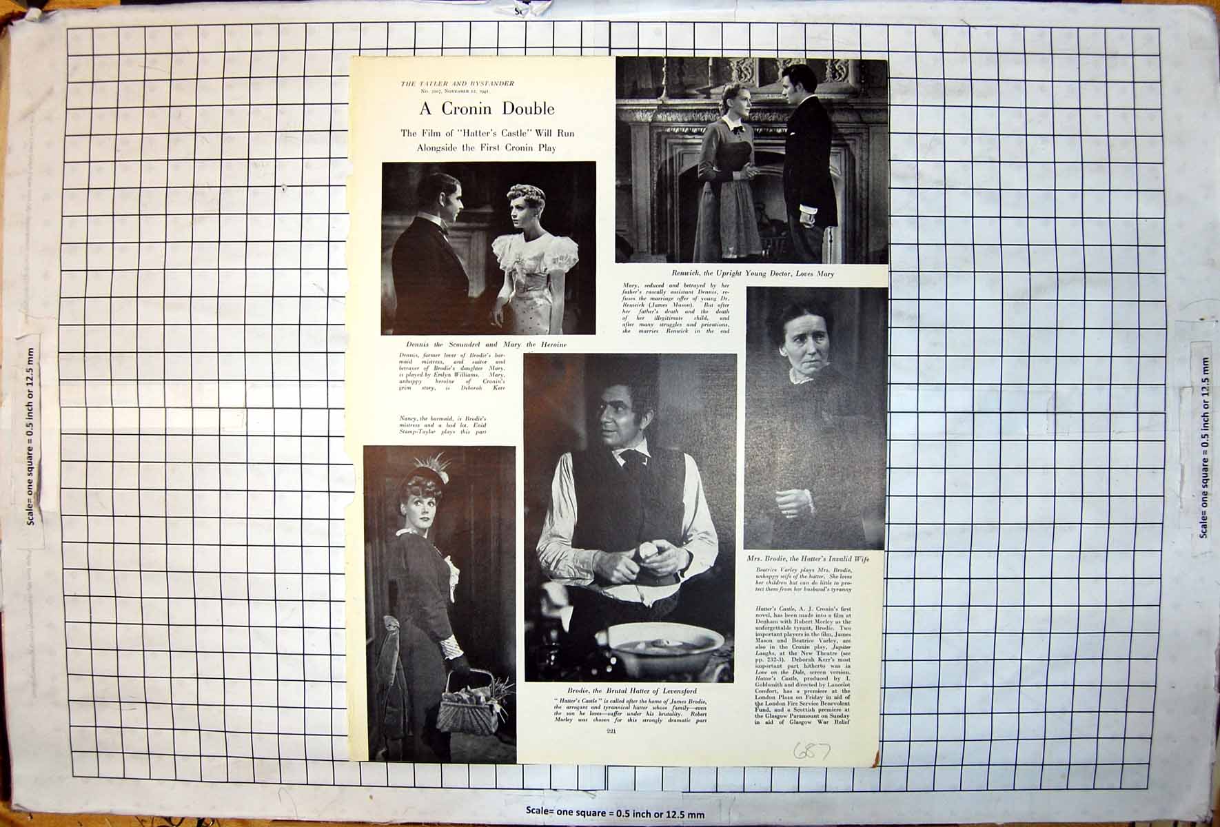 Antique Print Cronin Double Scenes Plays James Mason Enid Stamp-Taylor 1941