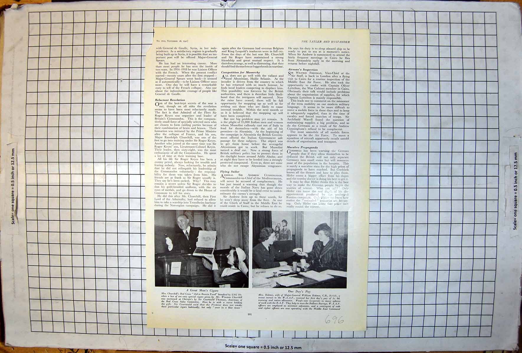 Old Auction Winston Churchill'S Cigars 1St Days Pay WAAF Recruit 1941