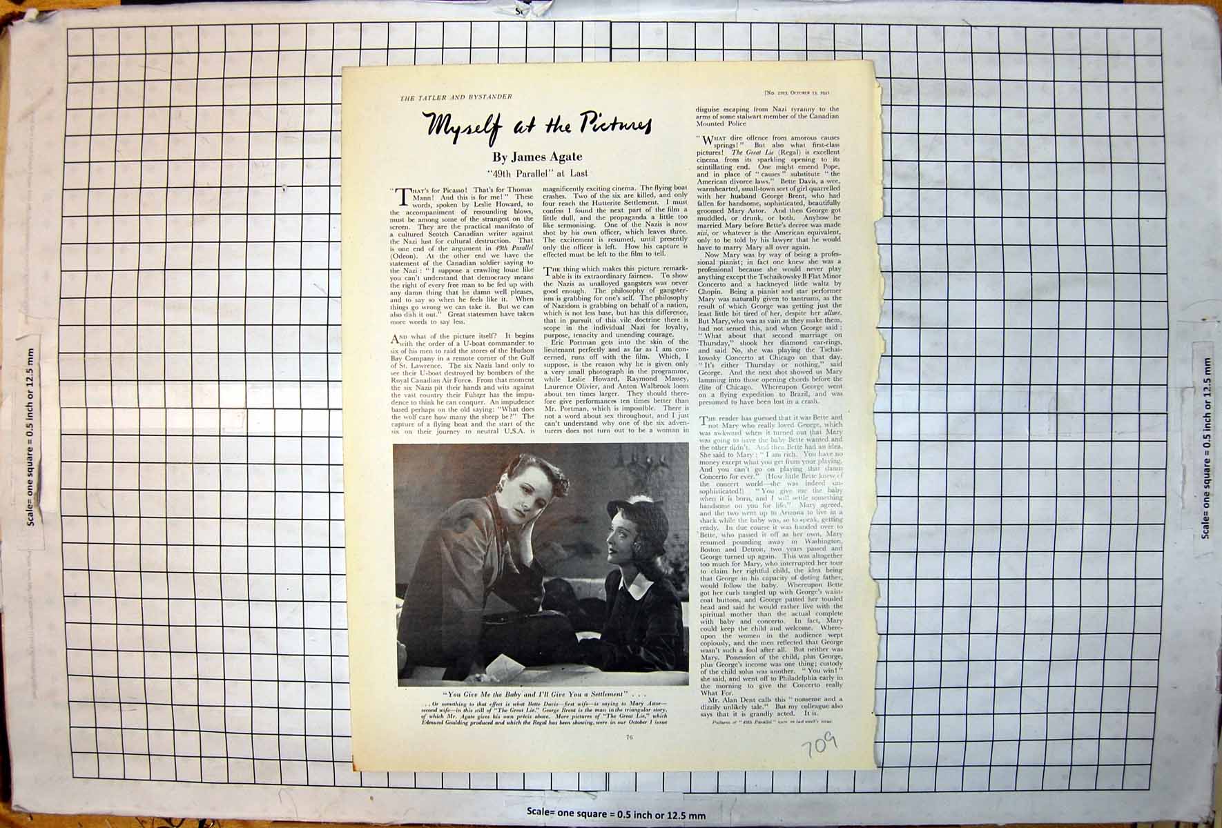 Old Bette Davis Mary Astor Still From The Great Lie Pensive Look 1941 20th