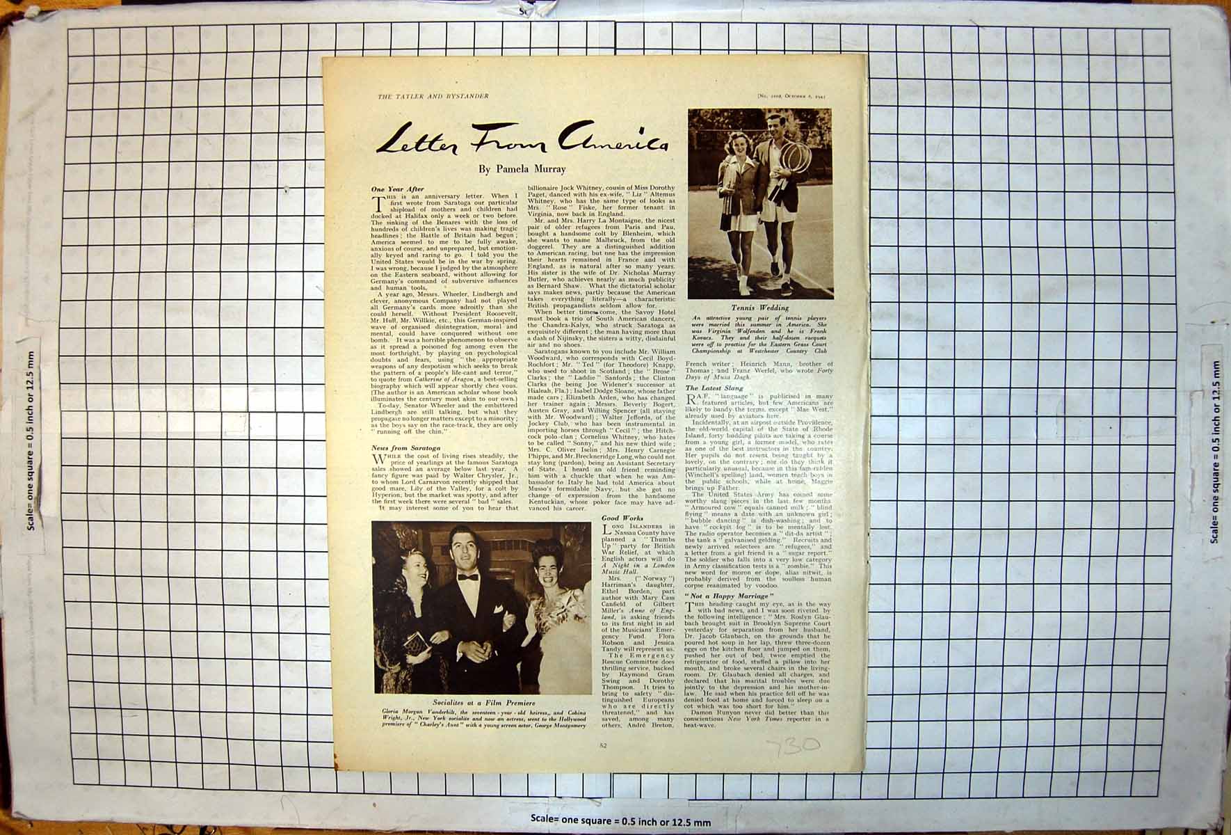 Old Tennis Wedding Virginia Wolfenden Frank Kovacs Socialite Film 1941 20th