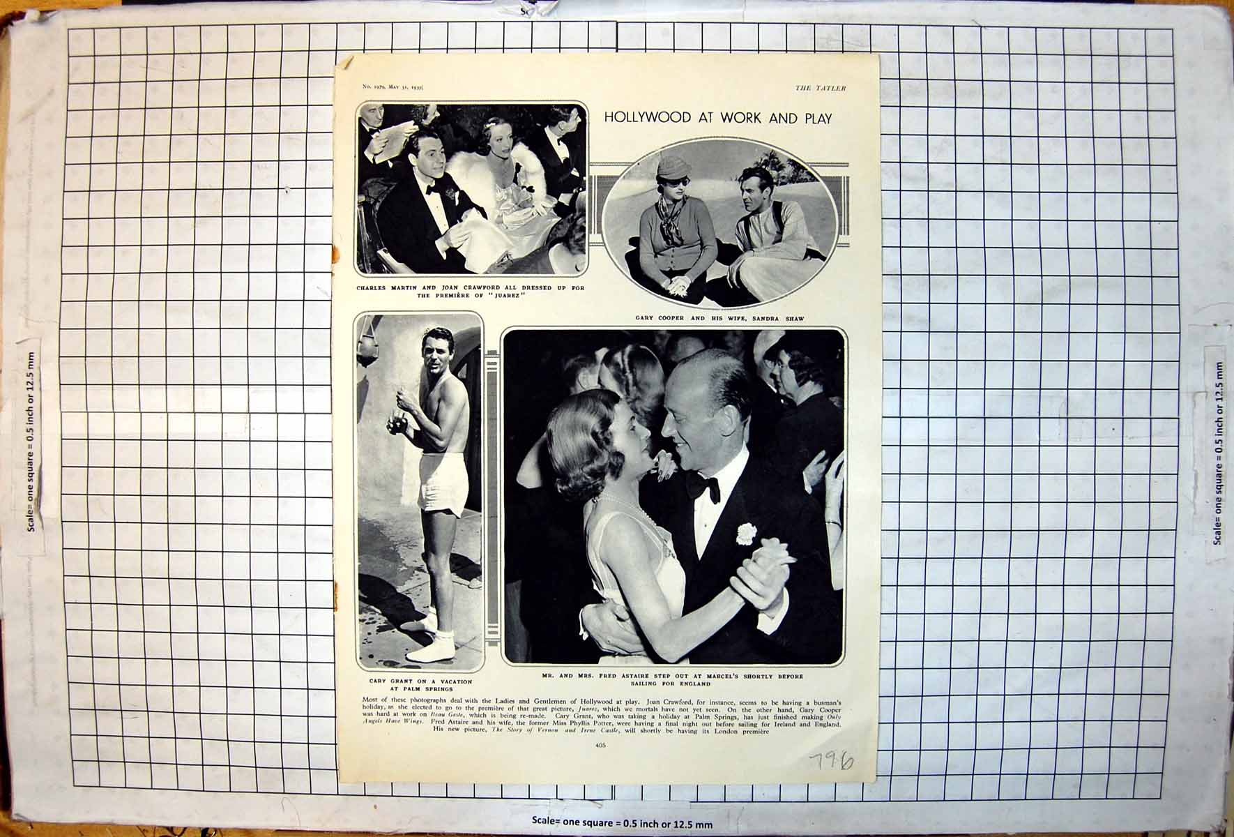 Old Print Cary Grant C Martin Joan Crawford Gary Cooper Fred Astaire 1939 20th