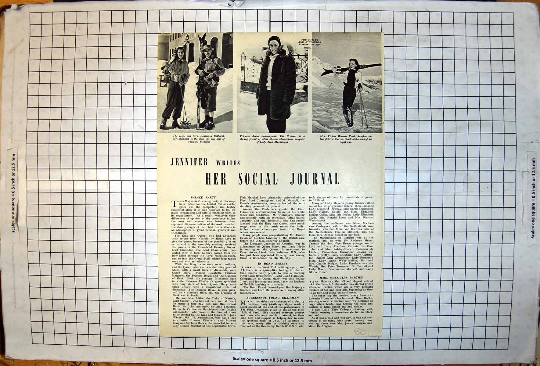 Old Skiing Holiday Bathursts Princess Anna Boncompani V W Pearl 1946 20th