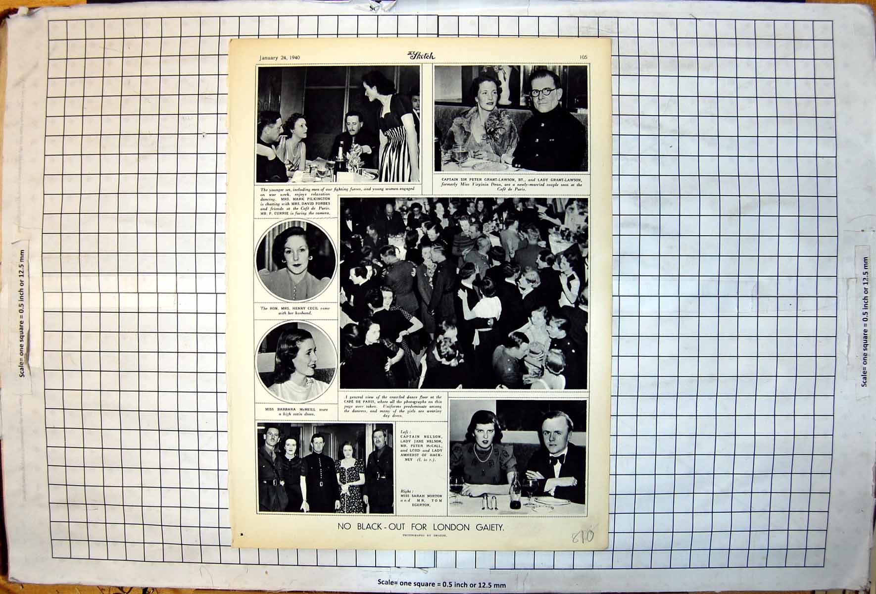 Antique Print No Black-Out For London Gaiety Cafe De Paris Photographs 1940