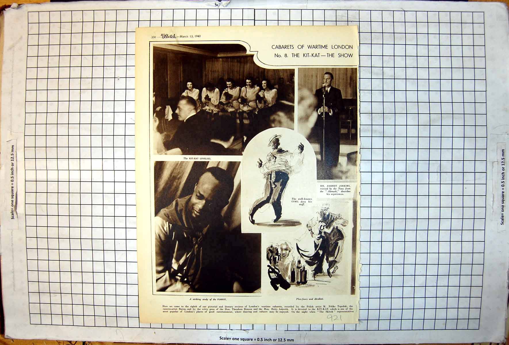 Old Cabarets Wartime London Kit-Kat Show Spectators Grace Draper 1940 20th