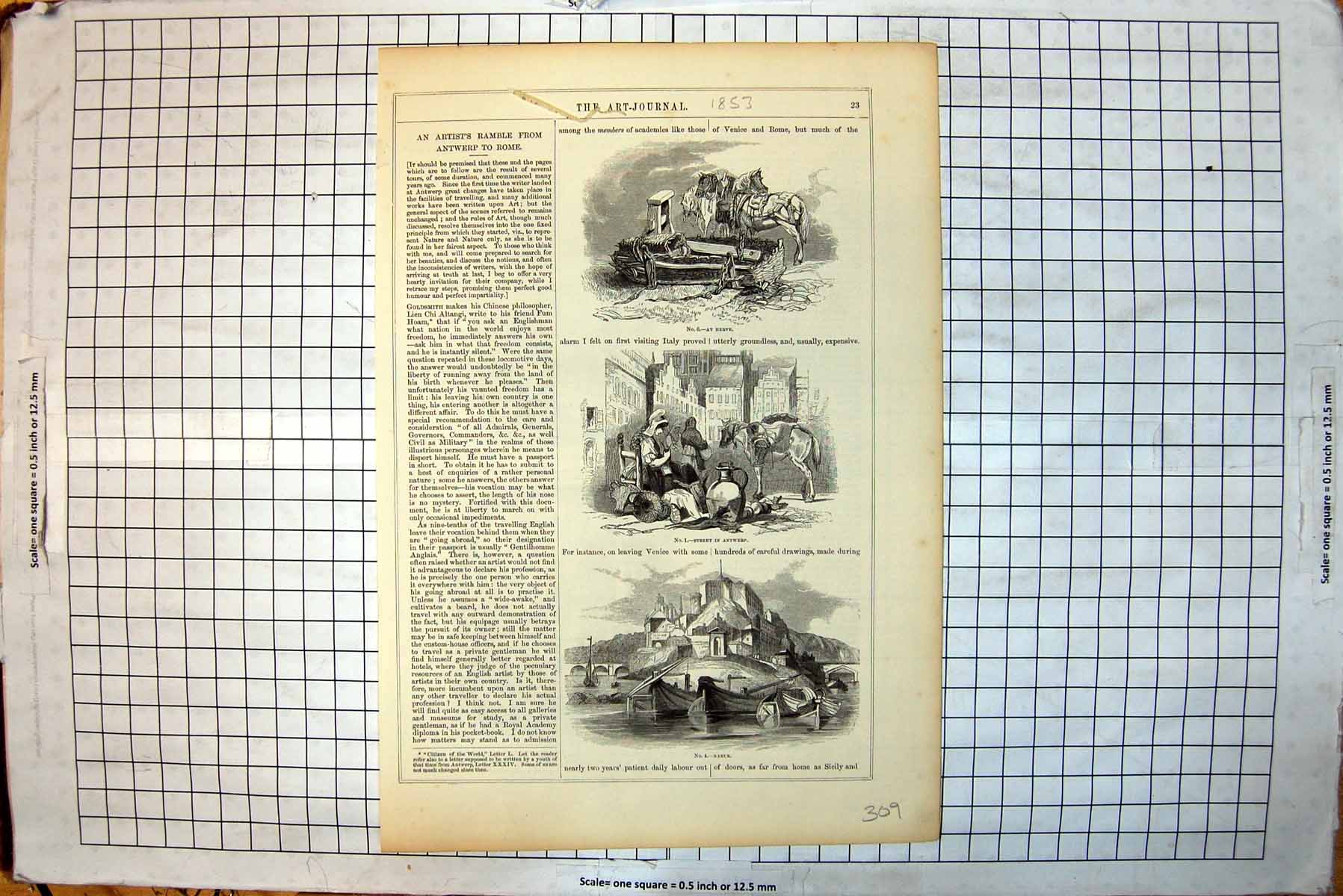 Old Herve Street Antwerp Namur Aix-La-Chapelle Pld Palace Liege 1853 Victorian