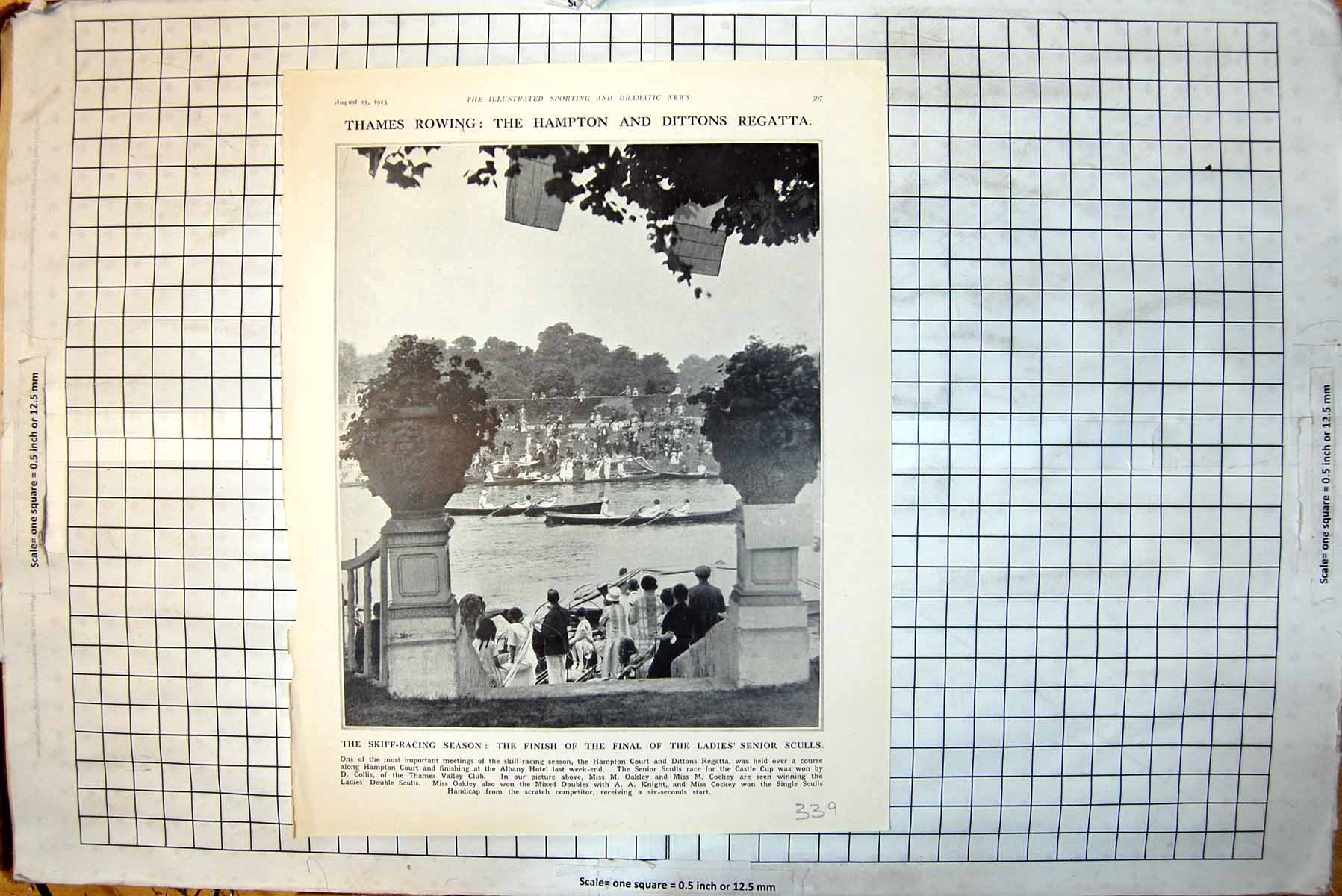 Old Hampton Dittons Regatta M Oakley M Cockey A Kennedy Cricket 1925 20th