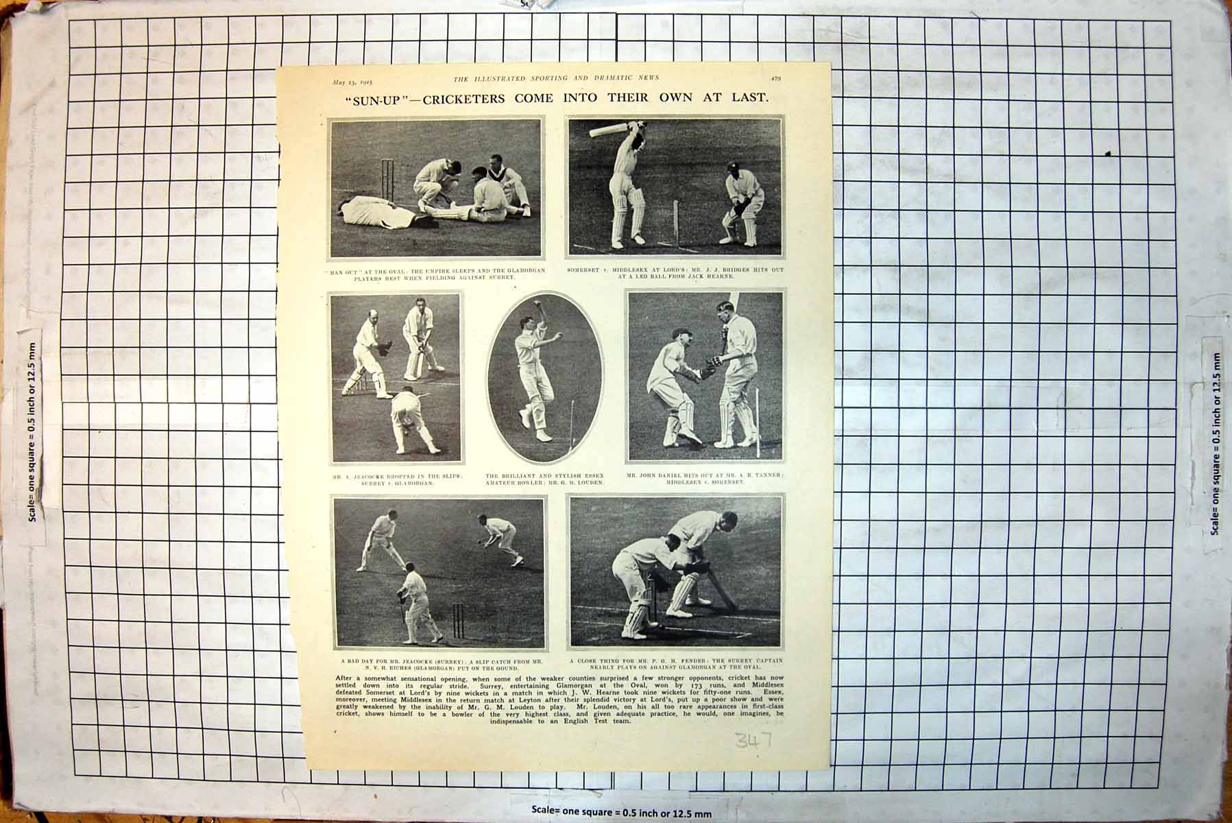 Old Cricketers J Bridges Jack Hearne G Louden C Bruce Middlesex 1925 20th
