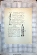 Original Old Antique Print Tennis Austin Potter Payne Whitney Arthur Hunnewell