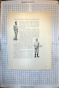 Original Old Antique Print Tennis Hugh D Scott James Potter Nathaniel Thayer