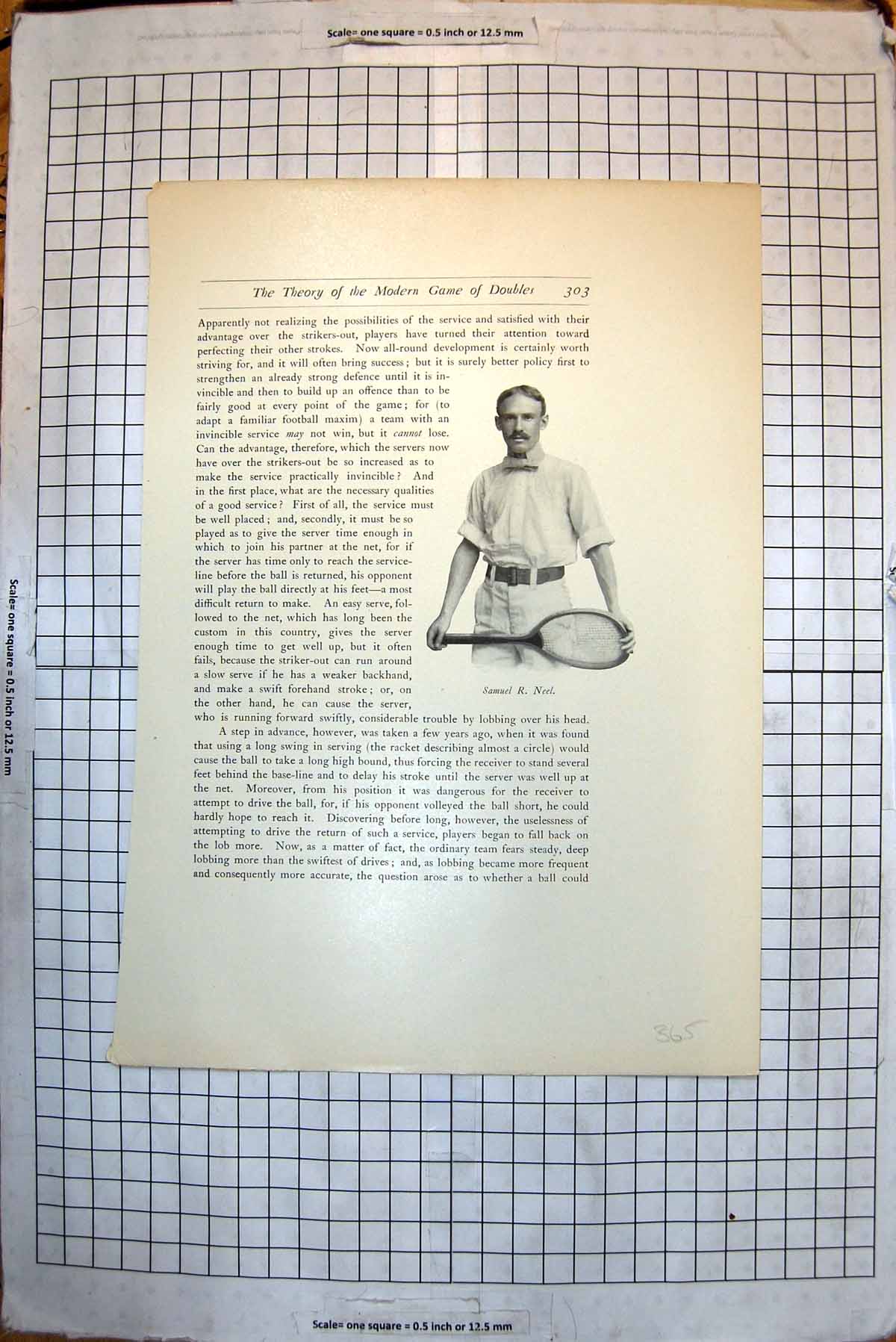 Old Theory Game Doubles Tennis Samuel R Neel Davis'S Twist Service 19 20th