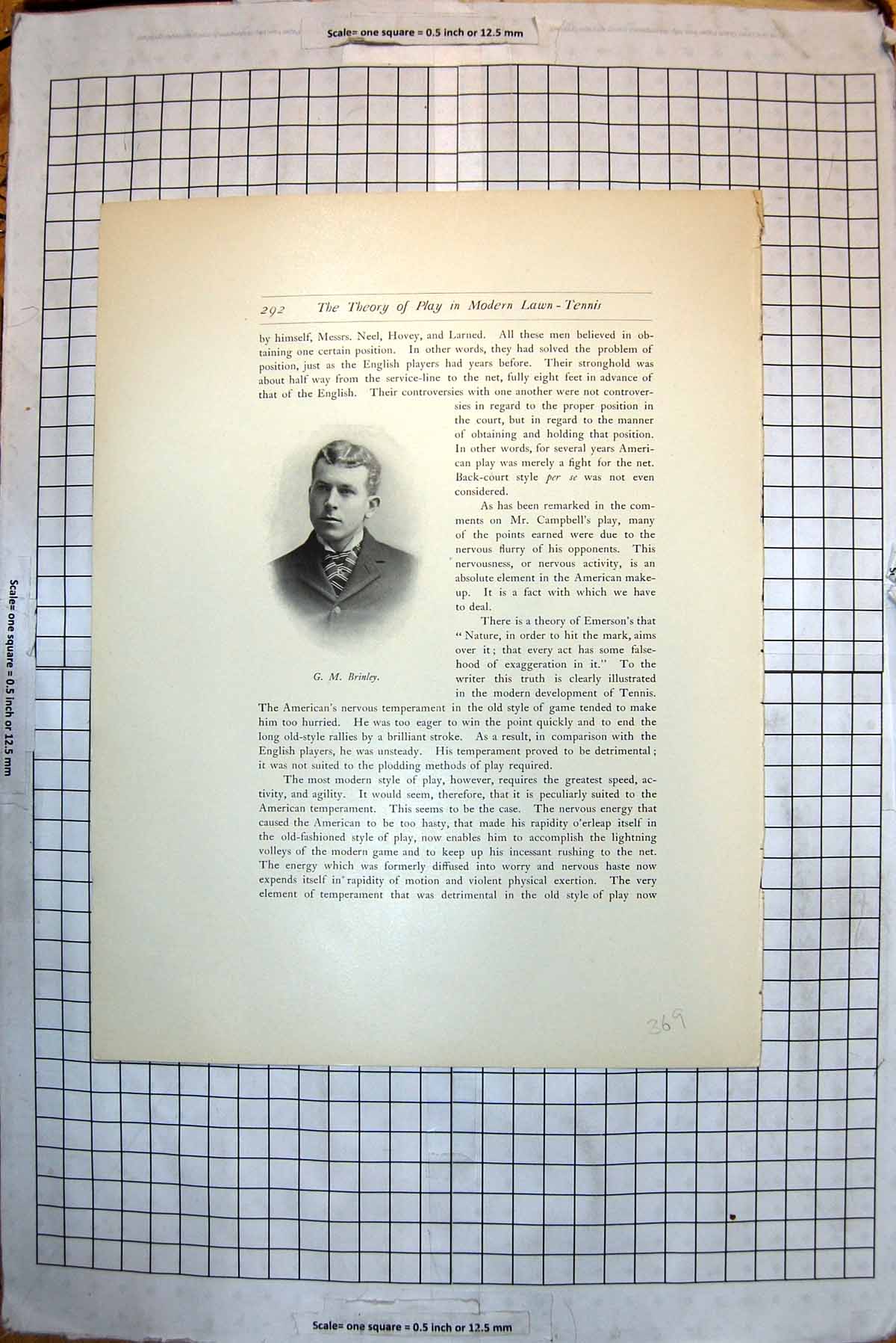 Old Antique Print Theory Play Modern Lawn Tennis G M Brinley M F Goodbody