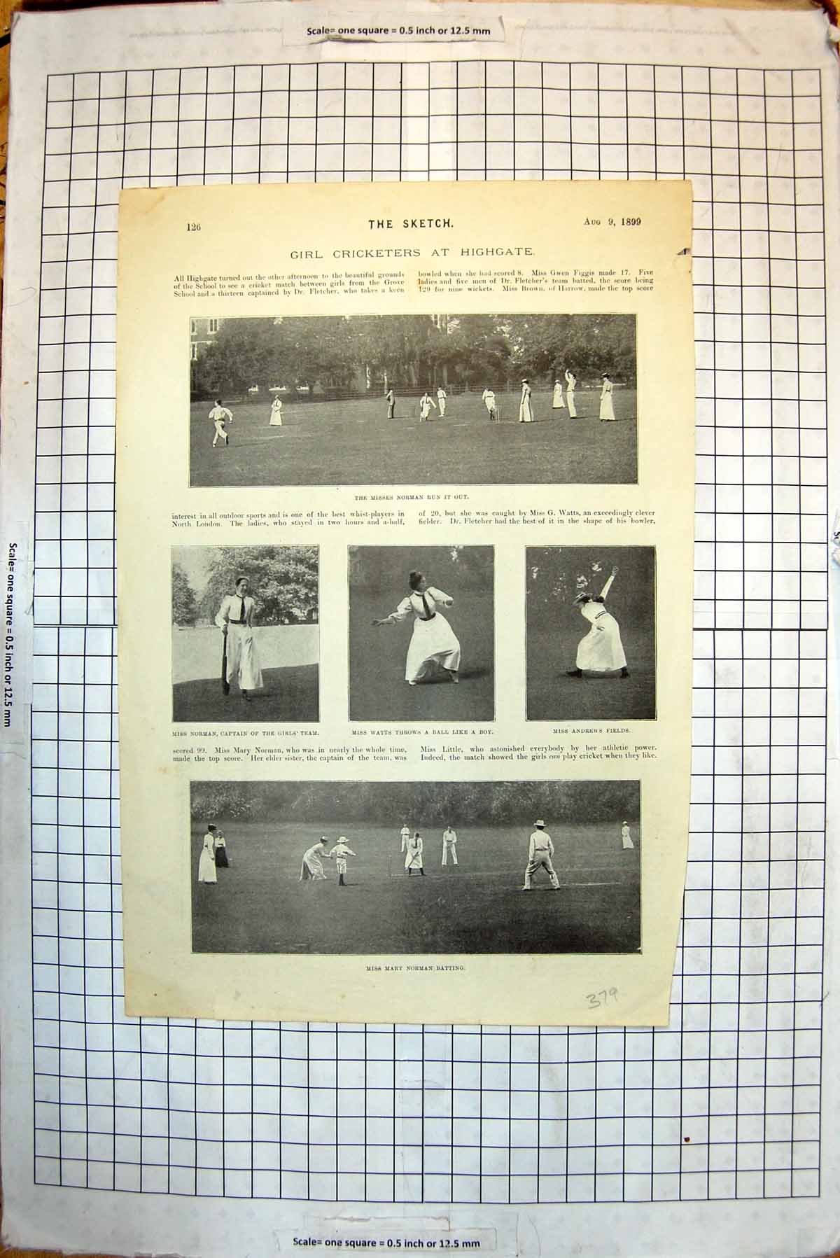 Old Girl Cricketers Highgate Misses Norman Waters Paris Lester Ralph