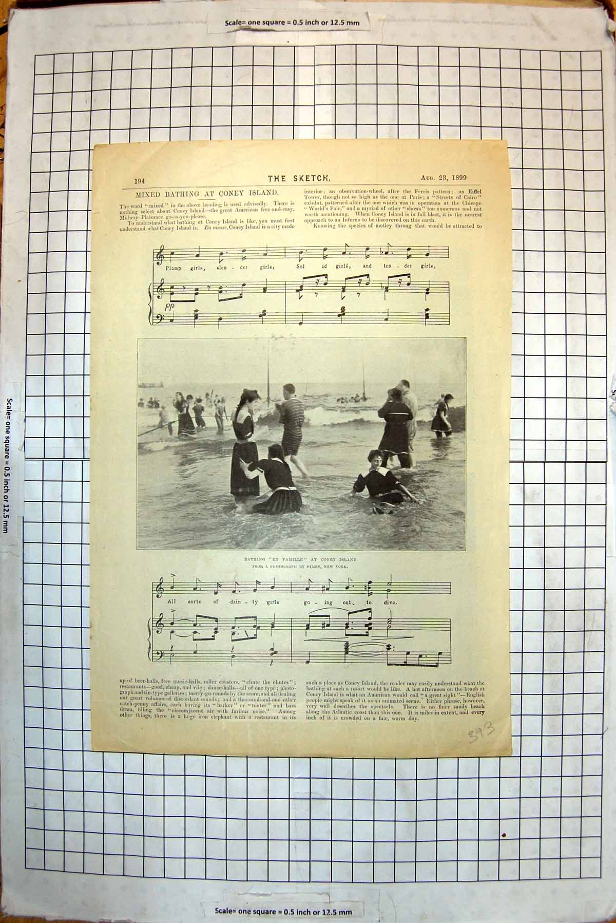 Old Mixed Bathing Coney Island Test Match England Australia Ranji 189 Victorian