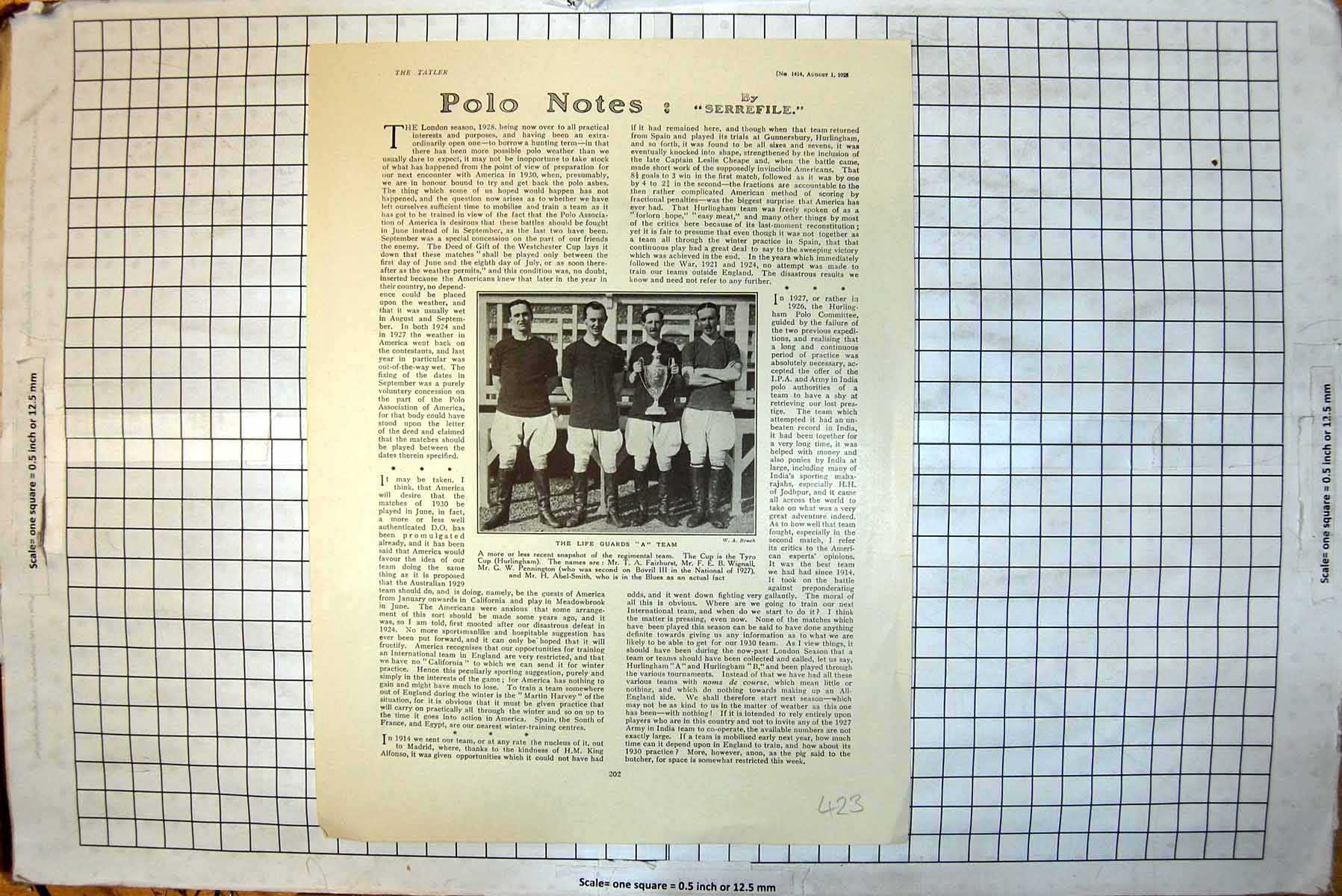 Old Life Guards Polo Team Fairhurst Sir Harry Lauder Auld Lang Syne