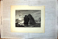 Old Antique Print Freshwater Bay Isle Wight View Entrance Shanklin Chine