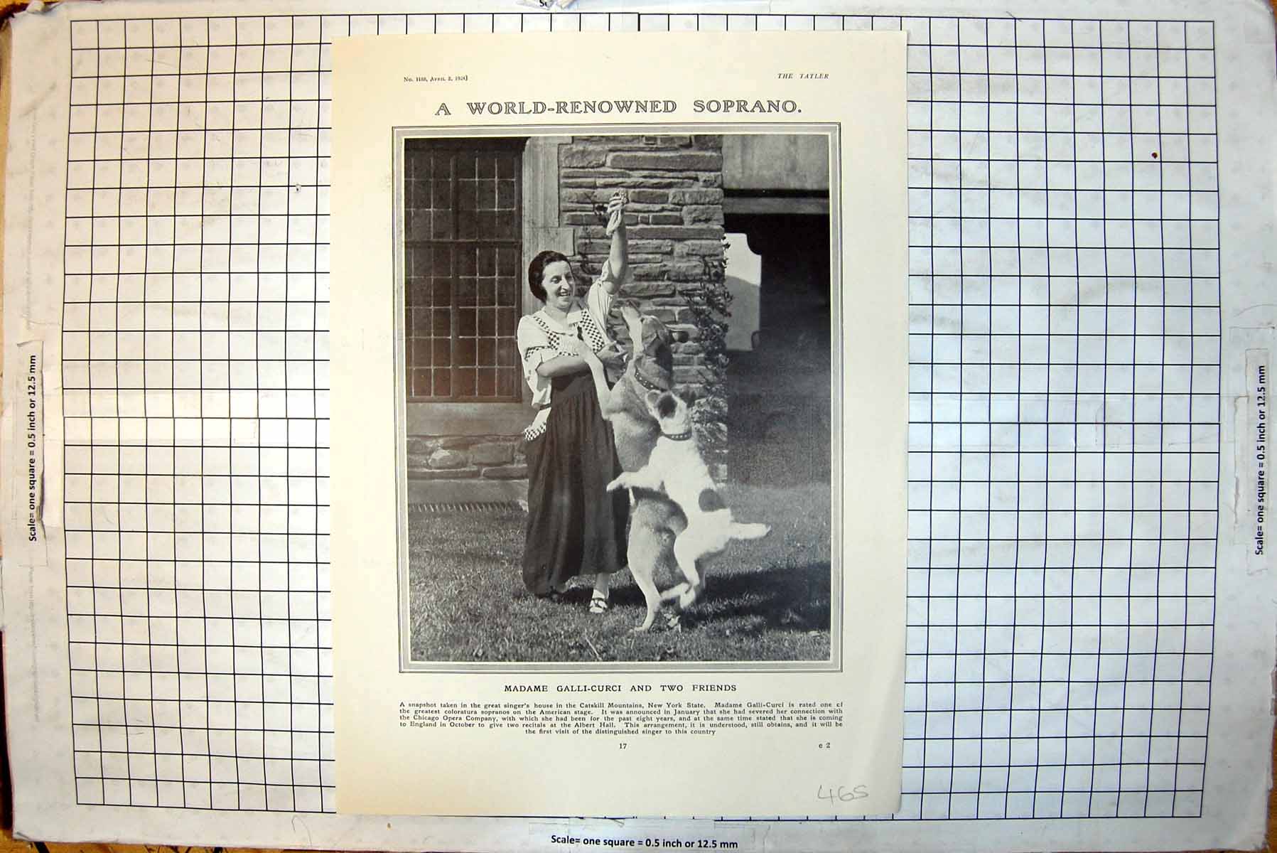 Antique Print Madame Galli-Curci Soprano Calpe Hunt Louis Mountbatten 1924 20th