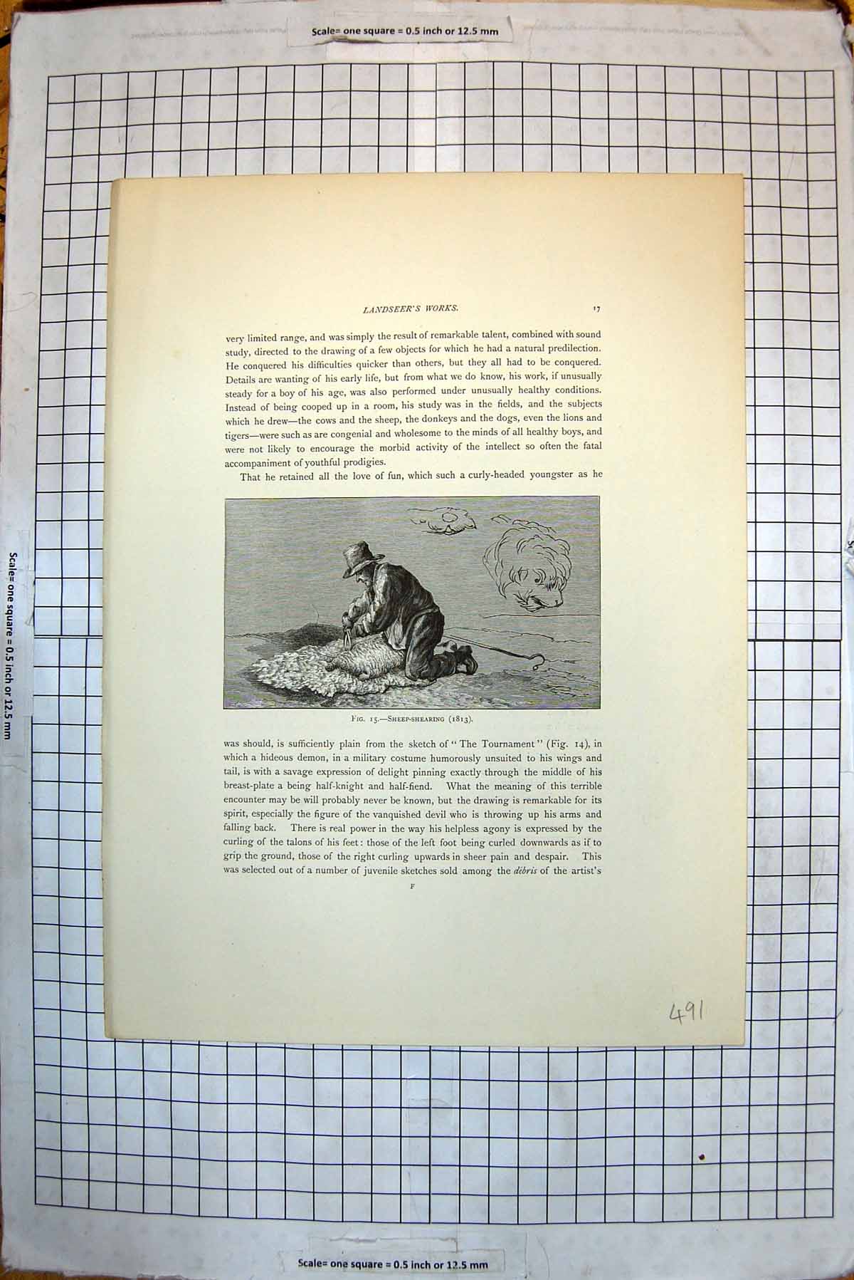 Original Old Antique Print Sheep Shearing 1813 Asleep 1814 Threepigs Straw 19th