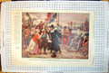 Old Print Fall New Amsterdam Painting J Ferris Windmill Ships Canon 1917 20th
