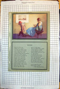 Original Old Vintage Print Reverie Poem Fancy John Keats Woman Chair 1925 20th