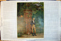 Old April Fool Man Riding Hat Outside Gate Basket Flowers Girls Insid