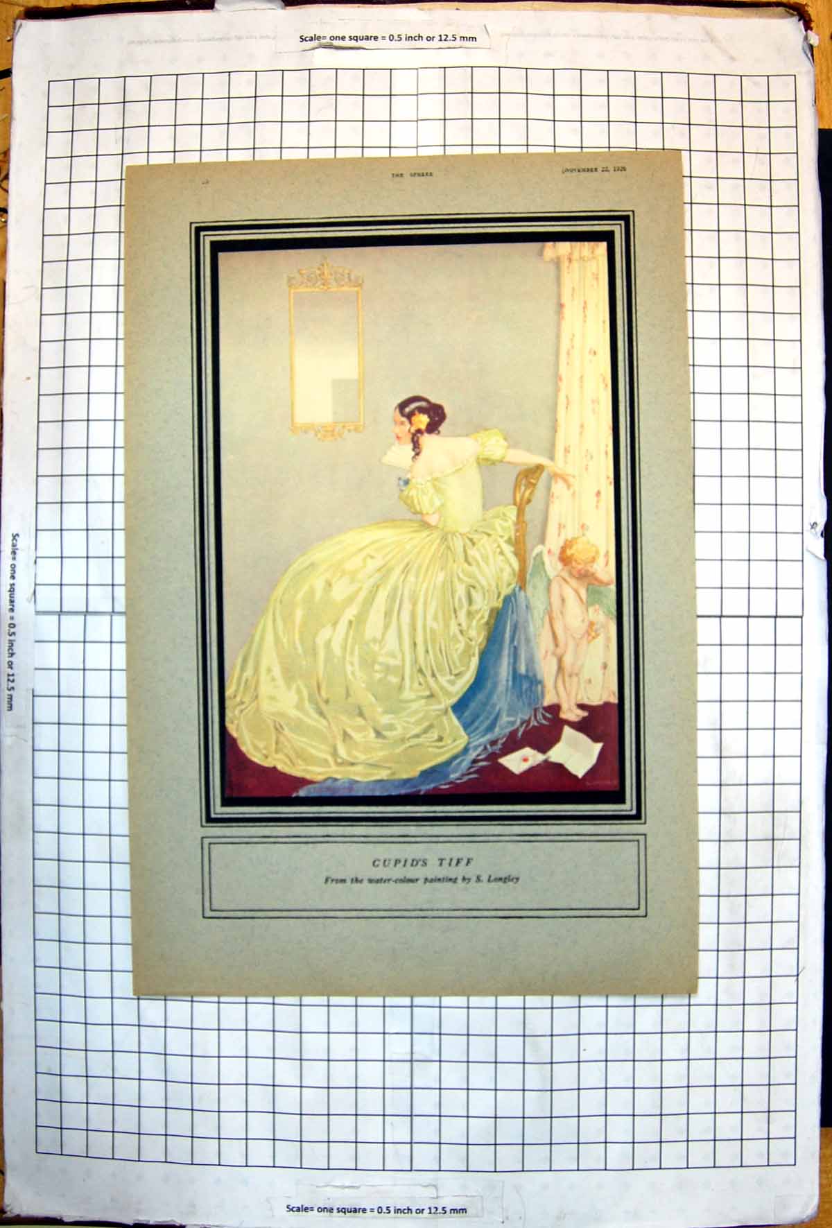 Old Cupids Tiff From Painting S Longley Lady Opened Letter Cupid Cryi