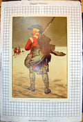 Original Old Antique Print Successful Campaign Sier Return Catching Pheasant