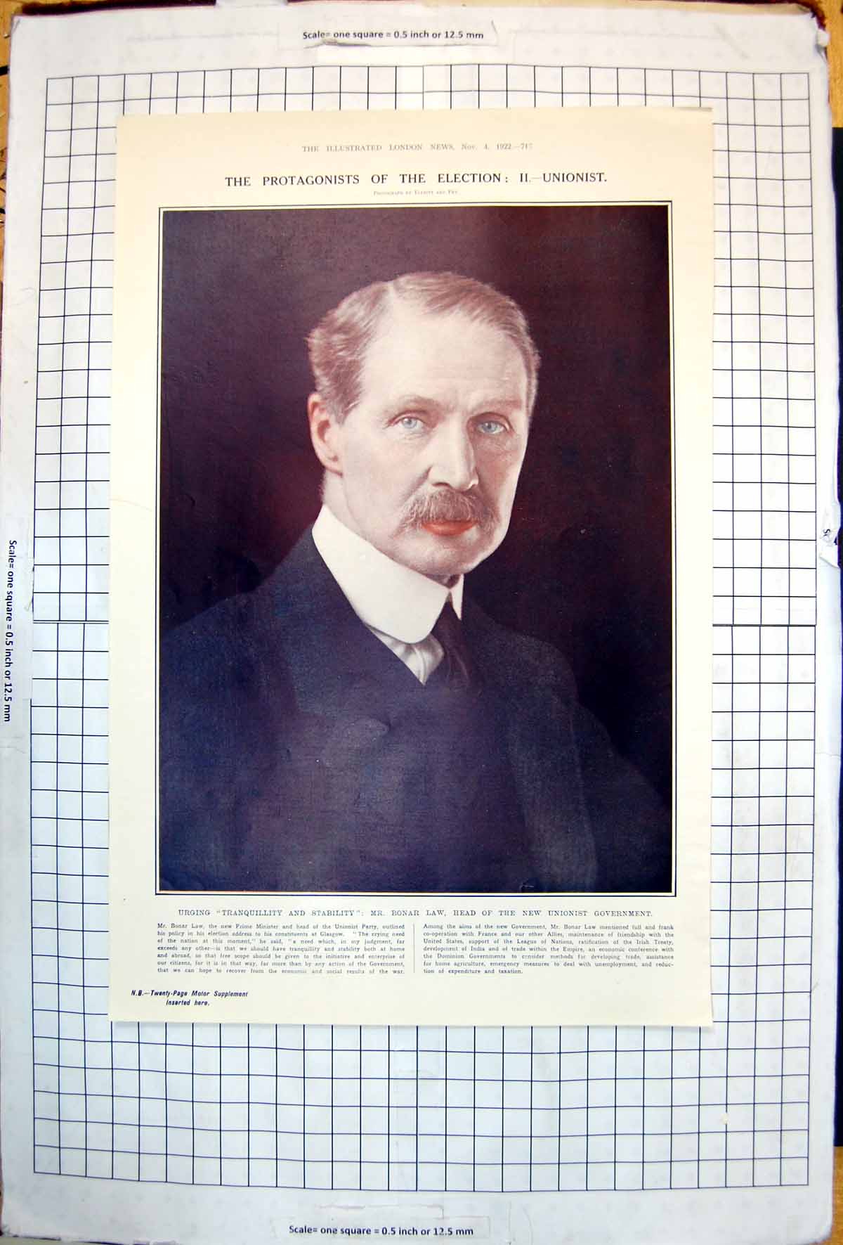 Old Urging Tranquillity Stability Bonar Law Head Unionist Government1