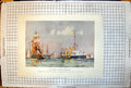 Antique Old Print Speedy Gunboat Leaving Portsmouth Launched Chiswick 1893 19th
