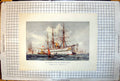 Antique Print Veterans Trooping Service Serapis 4173 Tons Heaviest GunPd