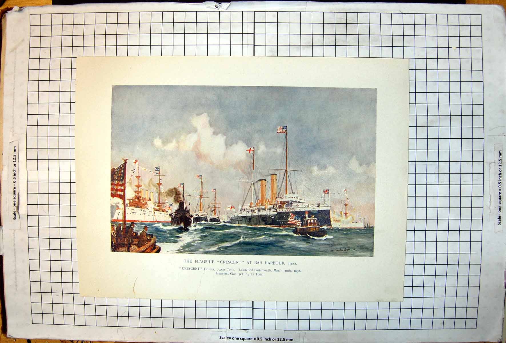 Old Print Centurion Taking Spanish Galleon Nuestra Senora Cabadonga 1743