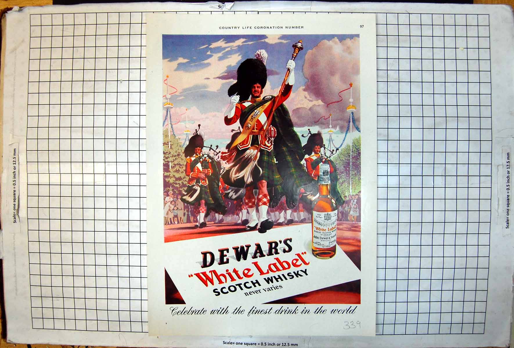 Antique Print Dewars Scotch Whisky Mahogany Bookcase Queen Charlotte W Vile