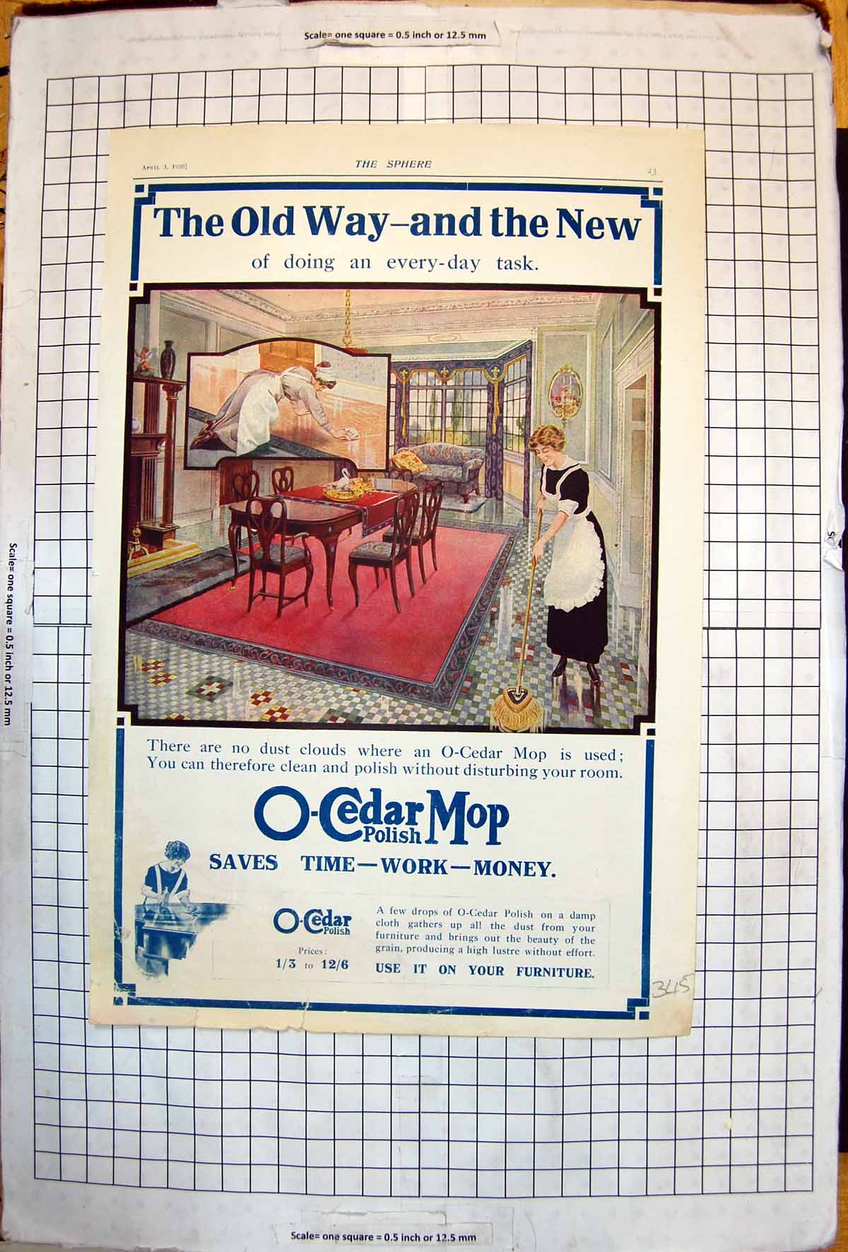 Old O-Cedar Mop Polish Saves Time Work Money Stallax Glorious Hair 19 20th