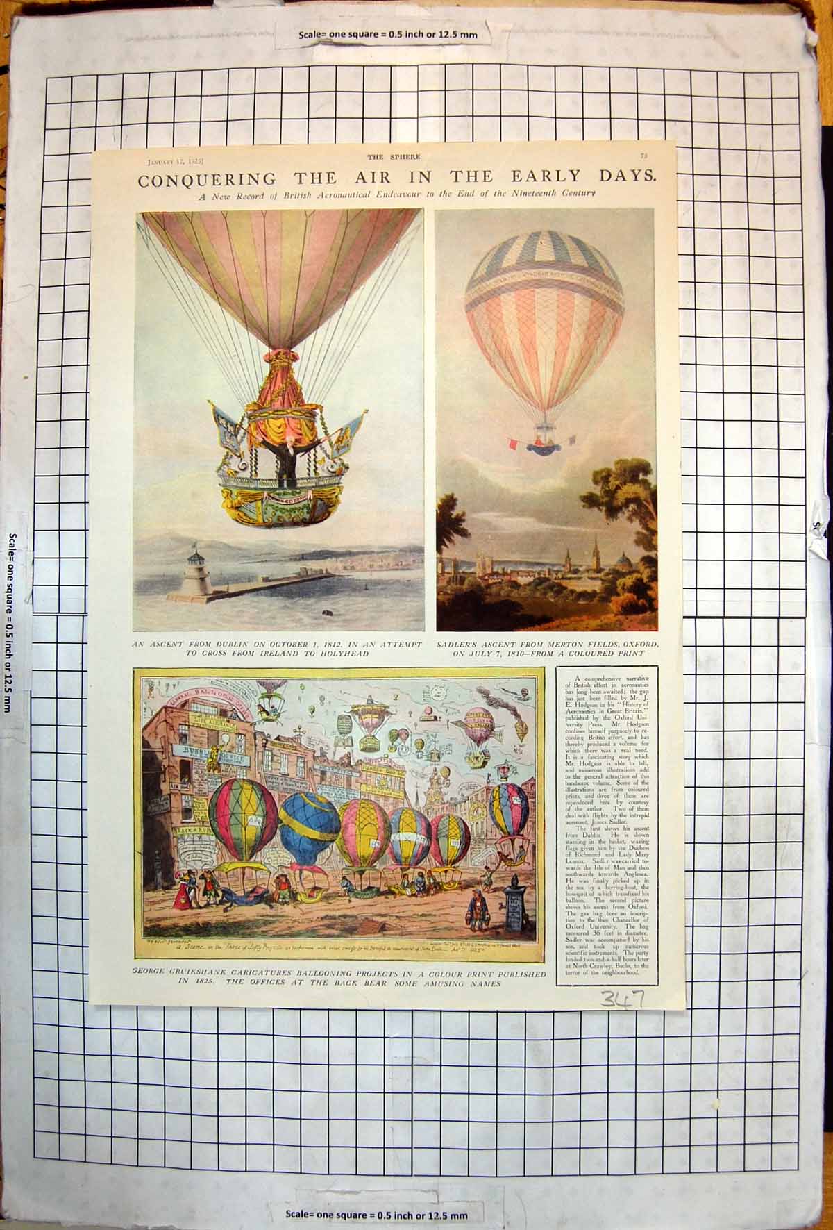 Old Conquering Air Early Days Ascent Balloon Clasp Death Coral Reef19 20th